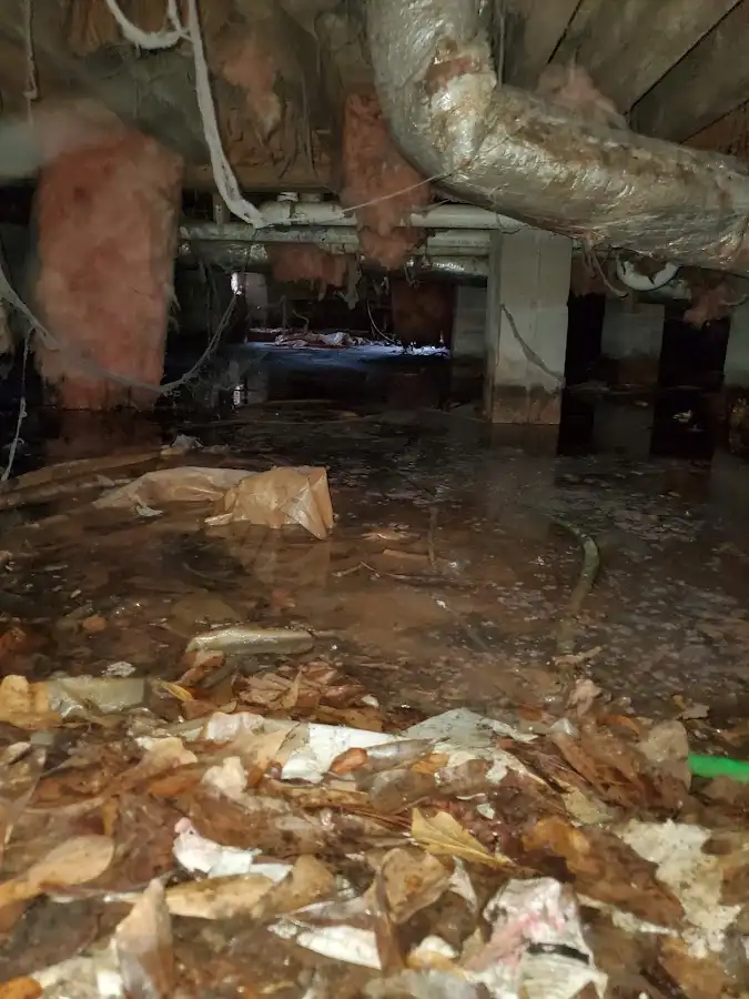 Crawl space flood assessment for Commercial Water Damage Restoration in Panama City