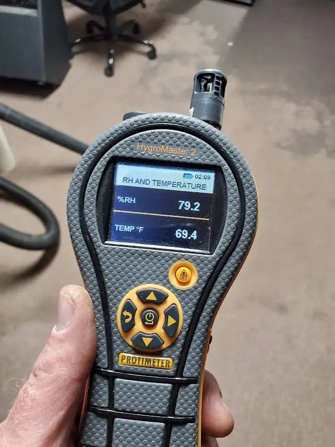 Moisture meter humidity assessment for Mold Remediation & Removal in Panama City